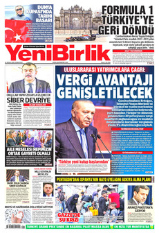 YENİBİRLİK 25 Nisan 2026 gazete manşeti