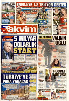 TAKVİM 25 Nisan 2026 gazete manşeti