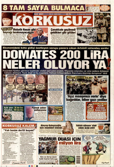 KORKUSUZ 25 Nisan 2026 gazete manşeti