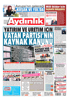 AYDINLIK GAZETESİ 26 Nisan 2026 gazete manşeti
