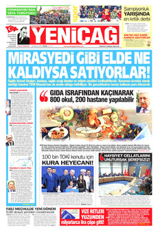 YENİÇAĞ 26 Nisan 2026 gazete manşeti