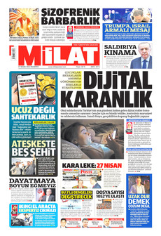 MİLAT 27 Nisan 2026 gazete manşeti