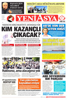 YENİ ASYA 29 Nisan 2026 gazete manşeti