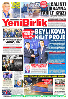 YENİBİRLİK 29 Nisan 2026 gazete manşeti