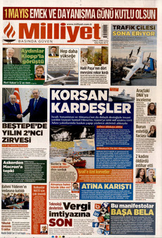 MİLLİYET 1 Mayıs 2026 gazete manşeti
