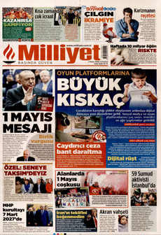 MİLLİYET 2 Mayıs 2026 gazete manşeti