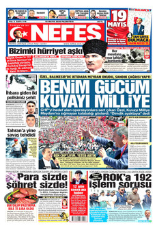 NEFES 18 Mayıs 2026 gazete manşeti