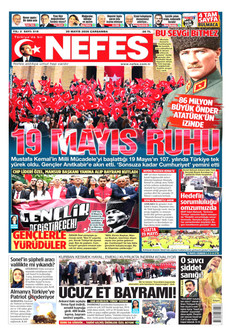 NEFES 20 Mayıs 2026 gazete manşeti
