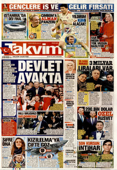 TAKVİM 20 Mayıs 2026 gazete manşeti