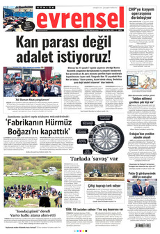 EVRENSEL 21 Mayıs 2026 gazete manşeti
