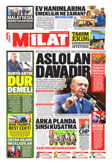 MİLAT 21 Mayıs 2026 gazete manşeti