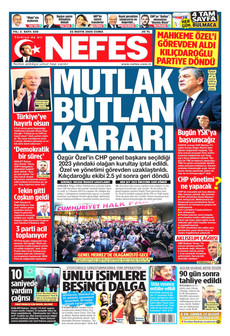 NEFES 22 Mayıs 2026 gazete manşeti