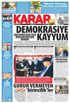 KARAR 22 Mayıs 2026 gazete manşeti