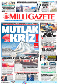 MİLLİ GAZETE 22 Mayıs 2026 gazete manşeti