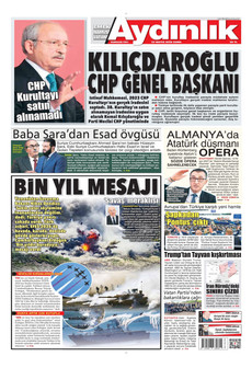 AYDINLIK GAZETESİ 22 Mayıs 2026 gazete manşeti