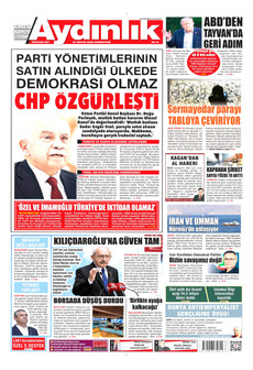 AYDINLIK GAZETESİ 23 Mayıs 2026 gazete manşeti