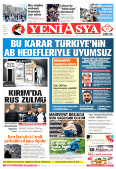 YENİ ASYA 24 Mayıs 2026 gazete manşeti