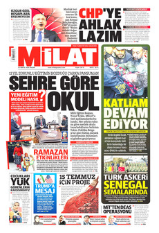MİLAT 24 Mayıs 2026 gazete manşeti