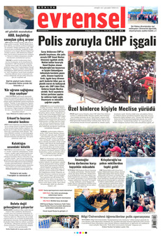 EVRENSEL 25 Mayıs 2026 gazete manşeti