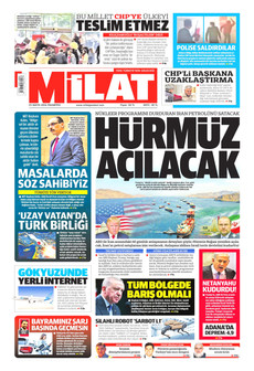 MİLAT 25 Mayıs 2026 gazete manşeti