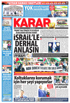 KARAR 26 Mayıs 2026 gazete manşeti