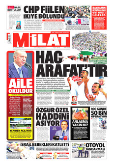 MİLAT 26 Mayıs 2026 gazete manşeti