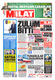 MİLAT 5 Haziran 2026 gazete manşeti