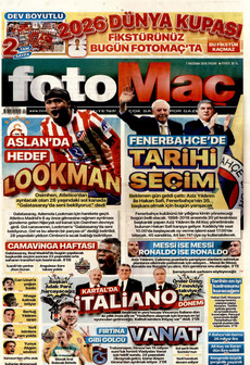FOTOMAÇ 7 Haziran 2026 gazete manşeti