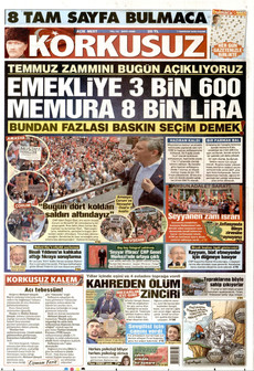 KORKUSUZ 7 Haziran 2026 gazete manşeti