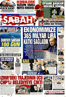 SABAH 8 Haziran 2026 gazete manşeti