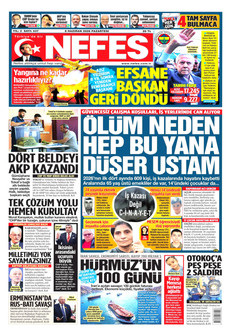NEFES 8 Haziran 2026 gazete manşeti