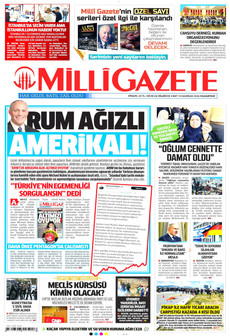 MİLLİ GAZETE 8 Haziran 2026 gazete manşeti