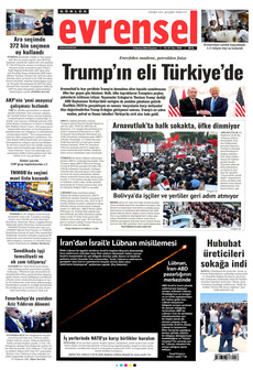 EVRENSEL 8 Haziran 2026 gazete manşeti