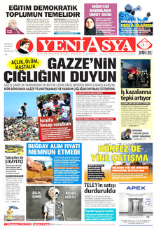 YENİ ASYA 8 Haziran 2026 gazete manşeti