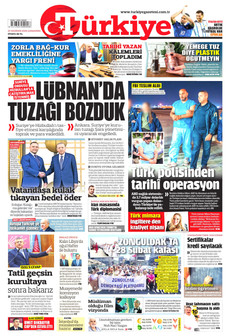 TÜRKİYE GAZETESİ 24 Haziran 2026 gazete manşeti