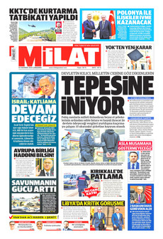 MİLAT 24 Haziran 2026 gazete manşeti