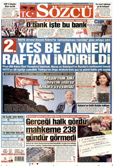 SÖZCÜ 25 Haziran 2026 gazete manşeti