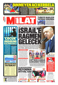 MİLAT 25 Haziran 2026 gazete manşeti