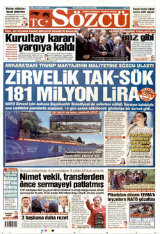 SÖZCÜ 26 Haziran 2026 gazete manşeti