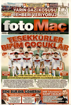 FOTOMAÇ 27 Haziran 2026 gazete manşeti