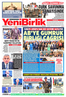 YENİBİRLİK 3 Temmuz 2026 gazete manşeti