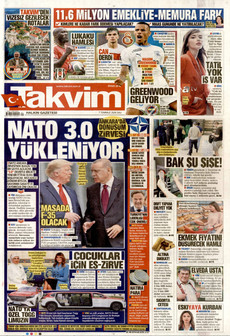 TAKVİM 7 Temmuz 2026 gazete manşeti