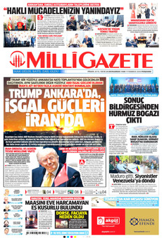 MİLLİ GAZETE 9 Temmuz 2026 gazete manşeti