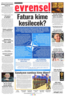EVRENSEL 12 Temmuz 2026 gazete manşeti