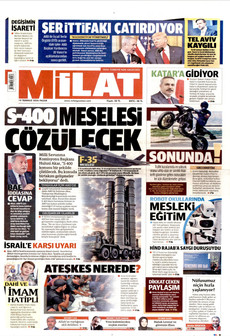 MİLAT 19 Temmuz 2026 gazete manşeti