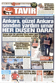 TAVIR GAZETESİ 19 Temmuz 2026 gazete manşeti