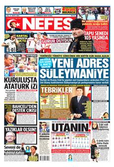 NEFES 24 Temmuz 2026 gazete manşeti
