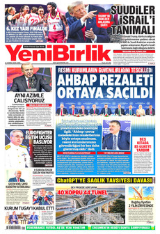 YENİBİRLİK 24 Temmuz 2026 gazete manşeti
