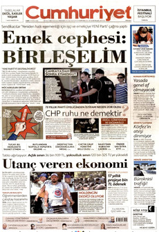 CUMHURİYET 31 Temmuz 2026 gazete manşeti