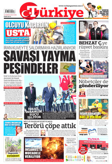 TÜRKİYE GAZETESİ 31 Temmuz 2026 gazete manşeti